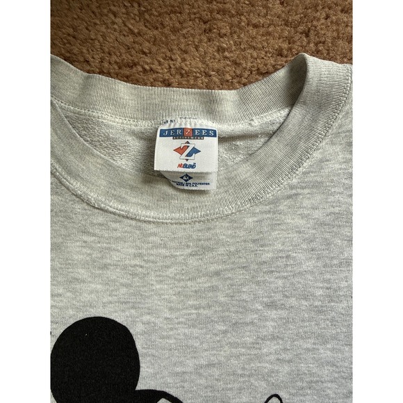 VTG Vivienne Westwood Mens Size 2XL Jerzees Mickey Minnie Mouse Sweatshirt Gray - Picture 6 of 7